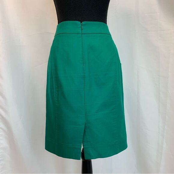 J. Crew Emerald Green pencil skirt pockets Sz 4 - Picture 4 of 11